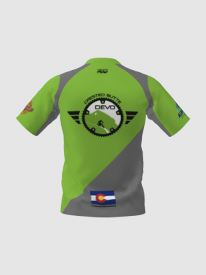 Podiumwear Men's Silver Short Sleeve MTB Jersey - New Fabric 2025!
