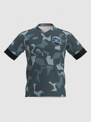 Podiumwear Men's Silver Short Sleeve MTB Jersey - New Fabric 2025!