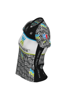Podiumwear Women's Silver Short Sleeve MTB Jersey - NEW FABRIC 2025!