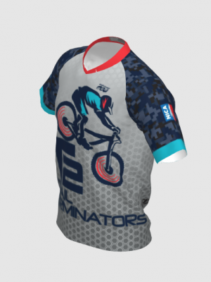 Podiumwear Men's Silver Short Sleeve MTB Jersey