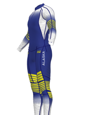 Podiumwear Unisex Gold Two-Piece Race Suit