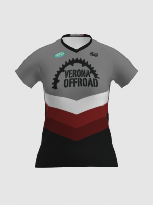 Podiumwear Women's Silver Short Sleeve MTB Jersey - NEW FABRIC 2025!