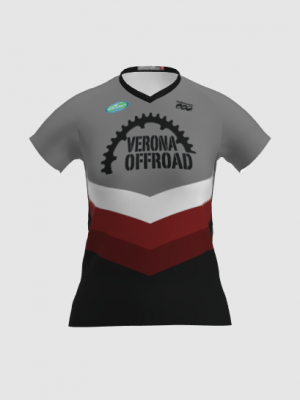 Podiumwear Women's Silver Short Sleeve MTB Jersey