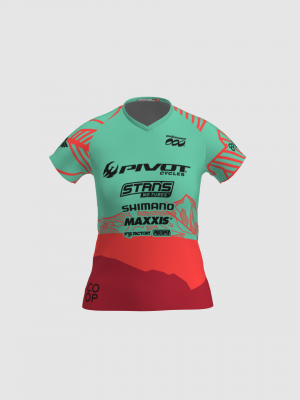 Podiumwear Women's Silver Short Sleeve MTB Jersey - NEW FABRIC 2025!