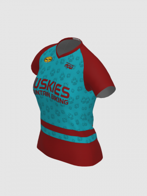 Podiumwear Women's Silver Short Sleeve MTB Jersey - NEW FABRIC 2025!