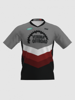 Podiumwear Men's Silver Short Sleeve MTB Jersey - New Fabric 2025!