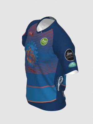 Podiumwear Men's Silver Short Sleeve MTB Jersey - New Fabric 2025!