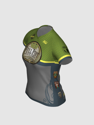 Podiumwear Women's Silver Short Sleeve MTB Jersey - NEW FABRIC 2025!