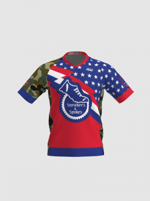 Podiumwear Men's Silver Short Sleeve MTB Jersey - New Fabric 2025!