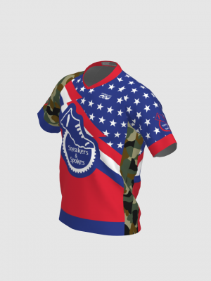 Podiumwear Men's Silver Short Sleeve MTB Jersey - New Fabric 2025!