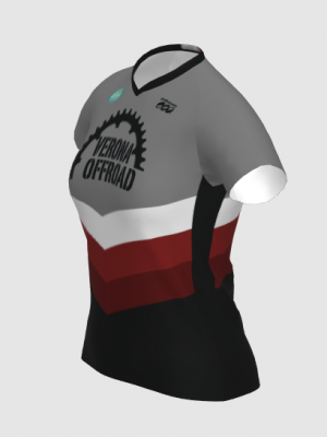 Podiumwear Women's Silver Short Sleeve MTB Jersey - NEW FABRIC 2025!