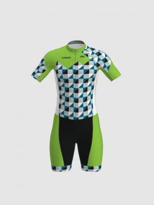 Podiumwear Men's Short Sleeve Skinsuit with Pockets