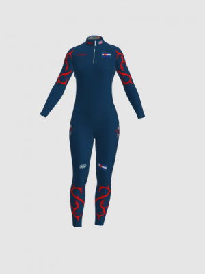 Podiumwear Women's Silver Two-Piece Race Suit