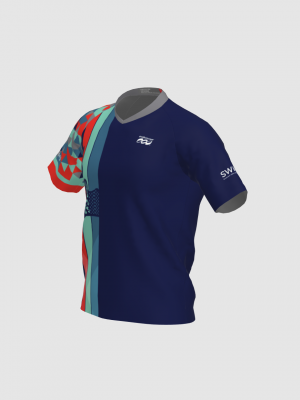Podiumwear Men's Silver Short Sleeve MTB Jersey - New Fabric 2025!