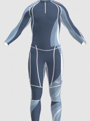 Podiumwear Unisex Gold Two-Piece Race Suit