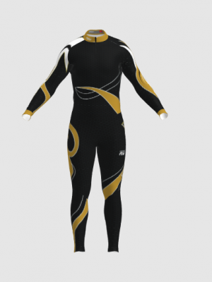 Podiumwear Unisex Silver Two-Piece Race Suit