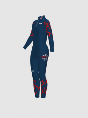 Podiumwear Women's Silver Two-Piece Race Suit