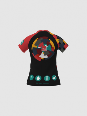 Podiumwear Women's Silver Short Sleeve MTB Jersey - NEW FABRIC 2025!