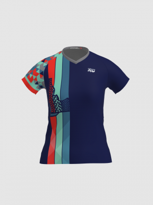 Podiumwear Women's Silver Short Sleeve MTB Jersey - NEW FABRIC 2025!