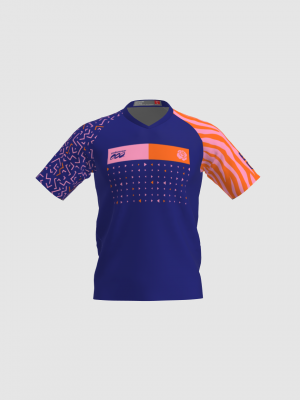 Podiumwear Men's Silver Short Sleeve MTB Jersey - New Fabric 2025!