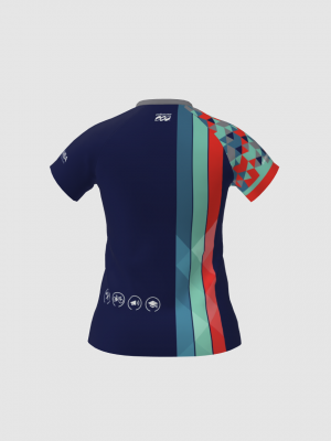 Podiumwear Women's Silver Short Sleeve MTB Jersey - NEW FABRIC 2025!