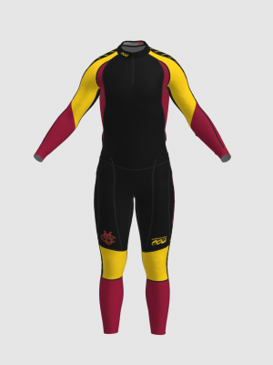 Podiumwear Unisex Gold Two-Piece Race Suit