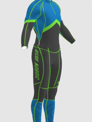 Podiumwear Unisex Gold Two-Piece Race Suit
