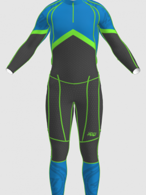 Podiumwear Unisex Gold Two-Piece Race Suit