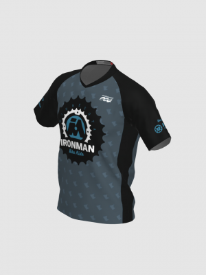 Podiumwear Men's Silver Short Sleeve MTB Jersey - New Fabric 2025!