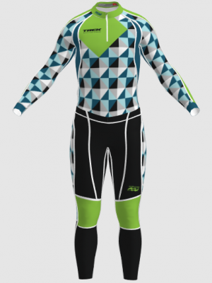Podiumwear Unisex Gold Two-Piece Race Suit