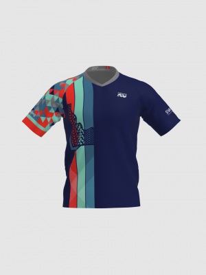 Podiumwear Men's Silver Short Sleeve MTB Jersey - New Fabric 2025!