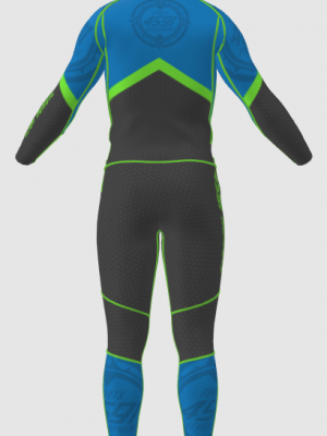 Podiumwear Unisex Gold Two-Piece Race Suit