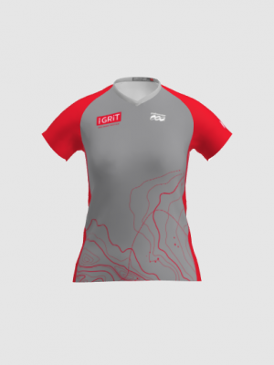 Podiumwear Women's Silver Short Sleeve MTB Jersey - NEW FABRIC 2025!