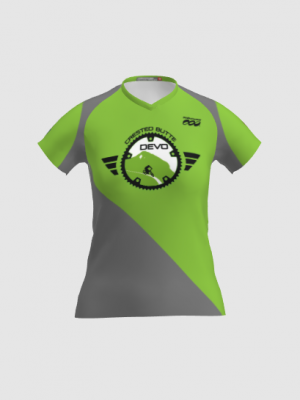 Podiumwear Women's Silver Short Sleeve MTB Jersey - NEW FABRIC 2025!