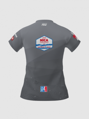 Podiumwear Women's Silver Short Sleeve MTB Jersey - NEW FABRIC 2025!