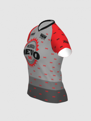 Podiumwear Women's Silver Short Sleeve MTB Jersey - NEW FABRIC 2025!