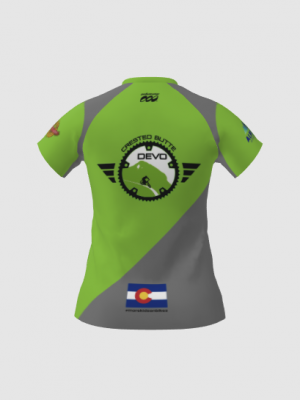 Podiumwear Women's Silver Short Sleeve MTB Jersey - NEW FABRIC 2025!