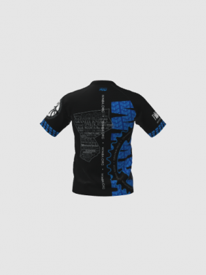 Podiumwear Men's Silver Short Sleeve MTB Jersey - New Fabric 2025!