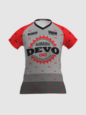 Podiumwear Women's Silver Short Sleeve MTB Jersey - NEW FABRIC 2025!