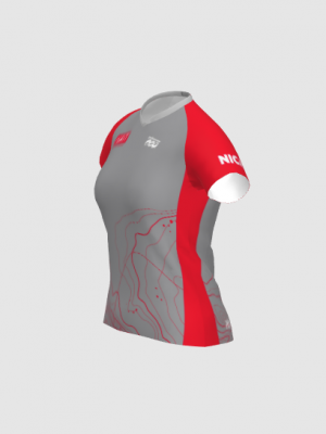 Podiumwear Women's Silver Short Sleeve MTB Jersey - NEW FABRIC 2025!