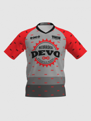 Podiumwear Men's Silver Short Sleeve MTB Jersey - New Fabric 2025!