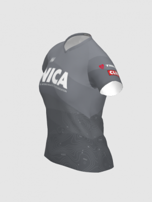 Podiumwear Women's Silver Short Sleeve MTB Jersey - NEW FABRIC 2025!