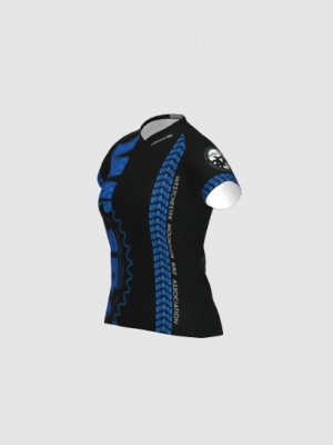 Podiumwear Women's Silver Short Sleeve MTB Jersey - NEW FABRIC 2025!