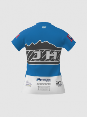Podiumwear Women's Silver Short Sleeve MTB Jersey - NEW FABRIC 2025!