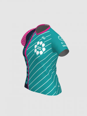 Podiumwear Women's Silver Short Sleeve MTB Jersey - NEW FABRIC 2025!