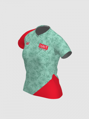 Podiumwear Women's Silver Short Sleeve MTB Jersey - NEW FABRIC 2025!
