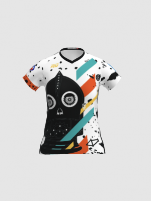 Podiumwear Women's Silver Short Sleeve MTB Jersey - NEW FABRIC 2025!