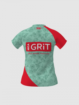 Podiumwear Women's Silver Short Sleeve MTB Jersey - NEW FABRIC 2025!
