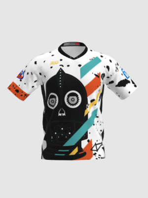 Podiumwear Men's Silver Short Sleeve MTB Jersey - New Fabric 2025!