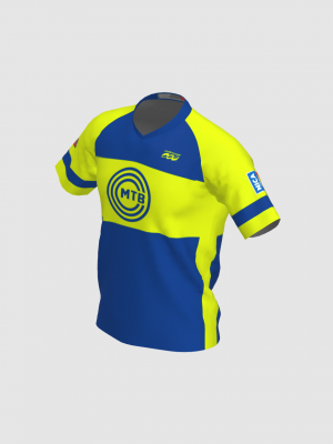 Podiumwear Men's Silver Short Sleeve MTB Jersey - New Fabric 2025!